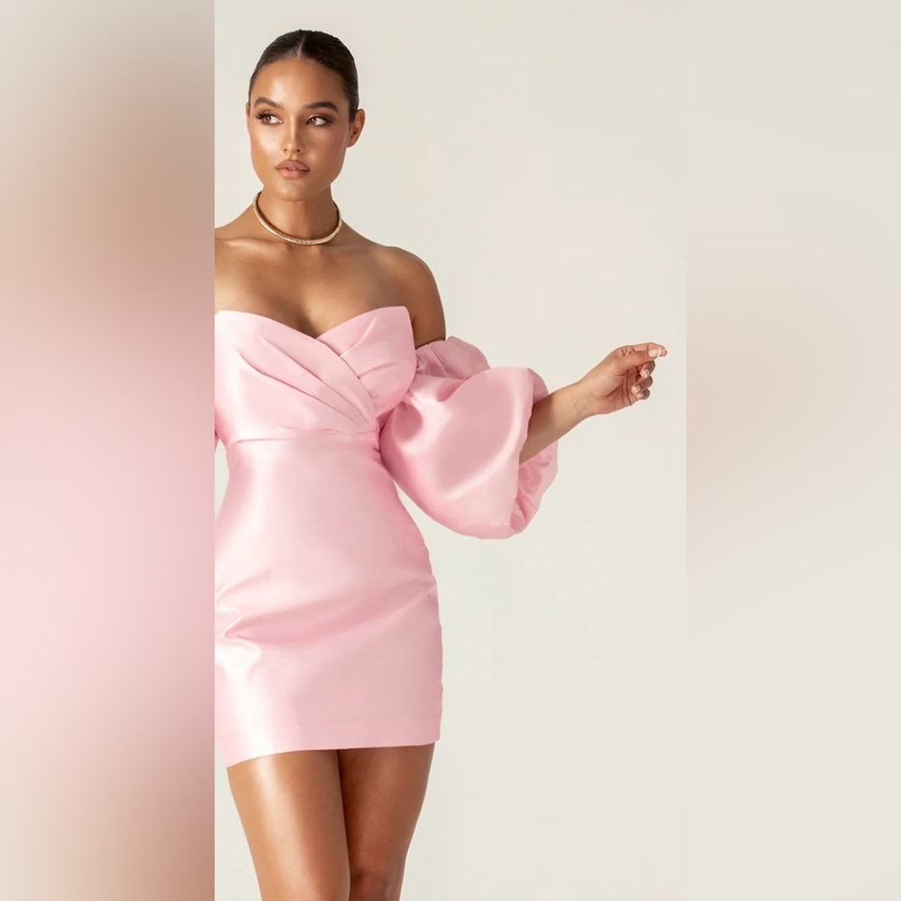 NWT ALIAVA Pink One Shoulder Dress Pink Size Large